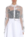 CARVEN SILK ORGANZA SHIRT,120989