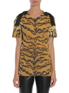 DSQUARED2 LEOPARD PRINTED T-SHIRT,122356