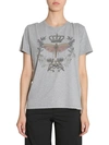 RED VALENTINO DRAGONFLY AND CROWN PRINTED T-SHIRT,131610