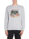 Lanvin Fighter By Day Lover By Night Sweatshirt In Grey