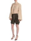 SAINT LAURENT LACED MILITARY SHORTS,136772