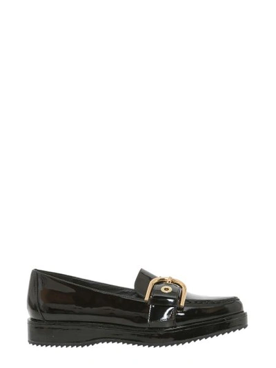 Michael Michael Kors Cooper Patent-leather Loafers In Black