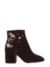 ASH ELIXIR VELVET ANKLE BOOTS,127728