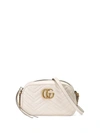 Gucci Gg Marmont Small Quilted-leather Cross-body Bag In White