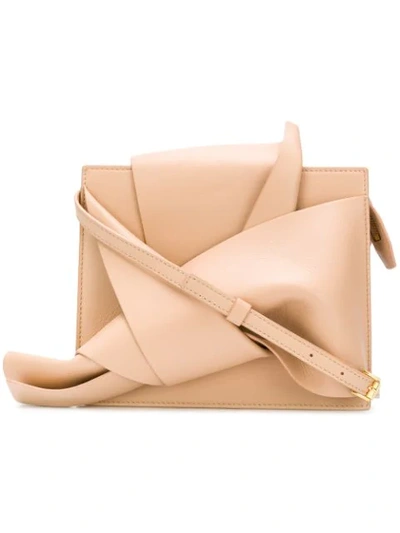N°21 Abstract Bow Shoulder Bag In Neutrals