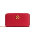 VERSACE VERSACE TRIBUTE ALL-AROUND ZIPPED WALLET - RED