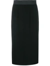 Dolce & Gabbana Dolce And Gabbana Black Cady Skirt In Black