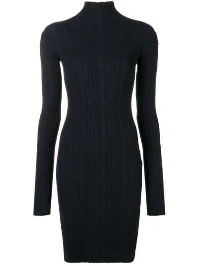Lanvin Sweater Fitted Dress In Blue