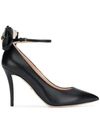 GUCCI GUCCI LEATHER PUMP WITH BOW - BLACK
