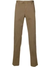 PT01 PT01 TAILORED FITTED TROUSERS - BROWN