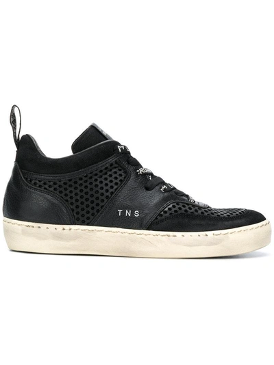Leather Crown Iconic 17 Sneakers In Black
