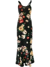 ATTICO FLORAL LONG DRESS