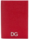 DOLCE & GABBANA 镶嵌logo小牛皮护照夹