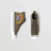 BURBERRY Embroidered Archive Logo High-top Trainers,40761901
