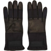 PRADA PRADA BLACK LAMBSKIN LOGO GLOVES