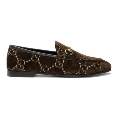 Gucci Jordaan Embroidered Leather Loafers In Black