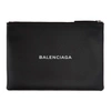 BALENCIAGA BALENCIAGA BLACK LOGO ZIP POUCH