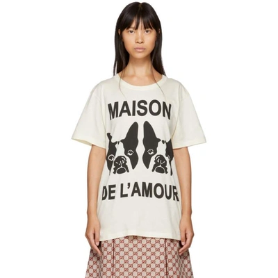 Gucci ”maison De L'amour” T-shirt With Bosco And Orso In White