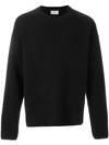 AMI ALEXANDRE MATTIUSSI CREW NECK OVERSIZE FIT DOUBLE FACE RIB SWEATER