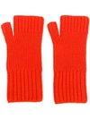 AMI ALEXANDRE MATTIUSSI Fisherman's Rib Fingerless Gloves