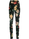ATTICO floral print skinny trousers