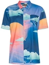 DOUBLE RAINBOUU WET DREAM PRINT COTTON HAWAIIAN SHIRT