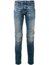 G-STAR RAW RESEARCH G-STAR RAW RESEARCH AGED ANTIC DESTROY SKINNY JEANS - BLUE