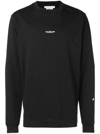 Alyx Slogan Patch Sweatshirt In Black