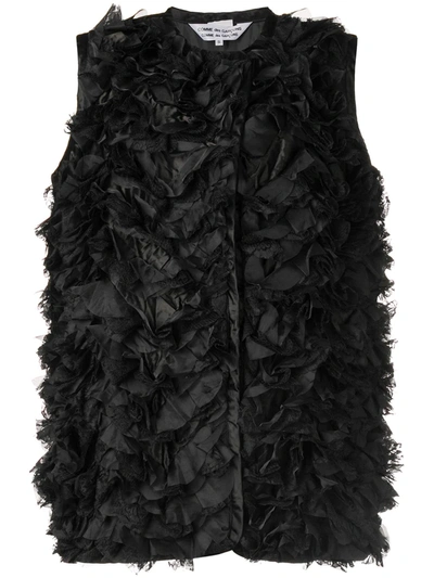 Comme Des Garçons Comme Des Garçons Ruffled Design Gilet - 黑色 In Black