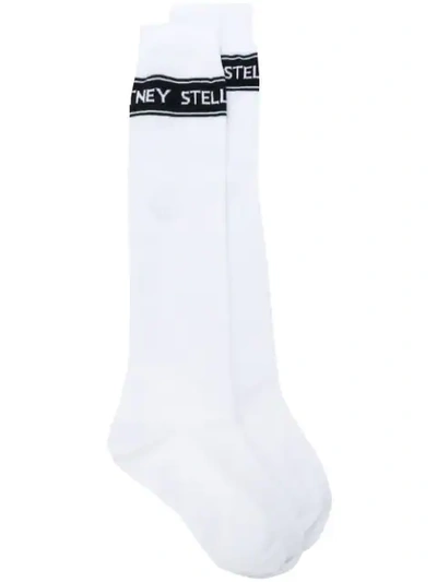 Stella Mccartney Logo Intarsia Socks In White