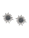 OSCAR DE LA RENTA OSCAR DE LA RENTA FLOWER EARRINGS - BLACK