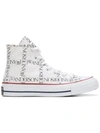 Converse X Jw Anderson White Logo Print Sneakers In White