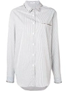 VERSACE VERSACE COLLECTION STRIPED SHIRT WITH STUDS - WHITE