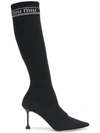 MIU MIU sock detail knee-length boot