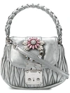 MIU MIU MIU MIU COFFER BAG - METALLIC