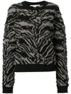 STELLA MCCARTNEY TEXTURED ZEBRA PATTERNED SWEATER