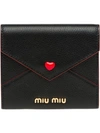 MIU MIU MIU MIU LOVE LOVO ENVELOPE POUCH - 黑色