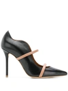 Malone Souliers Maureen Bicolor Leather Dual-band Pumps In Black