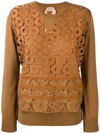 N°21 Nº21 EMBROIDERED LACE SWEATER - NEUTRALS