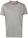 MONCLER contrast collar short sleeve T-shirt