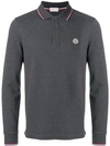 MONCLER LONG SLEEVE LOGO POLO SHIRT