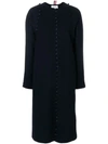 THOM BROWNE THOM BROWNE BRIDAL BUTTON MELTON OVERCOAT - BLUE