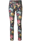 JUNYA WATANABE FLORAL PRINT SKINNY JEANS