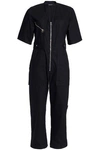 ISABEL MARANT WOMAN CROPPED CANVAS JUMPSUIT BLACK,GB 1998551929448772