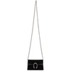 Gucci Supermini Dionysus Double G Velvet Shoulder Bag In 8176 Black