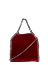 STELLA MCCARTNEY RED VELVET FALABELLA CROSSBODY BAG,10656902