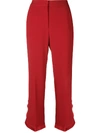 STELLA MCCARTNEY CLASSIC CROPPED TROUSERS RED,529869SCA06