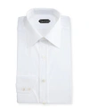Tom Ford Slim Fit Solid Cotton Poplin Button-up Shirt In White