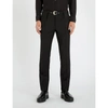 GIVENCHY BELTED STRAIGHT-LET MOHAIR AND WOOL-BLEND TROUSERS