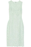 DOLCE & GABBANA DOLCE & GABBANA WOMAN COTTON-BLEND CORDED LACE DRESS MINT,3074457345618923376